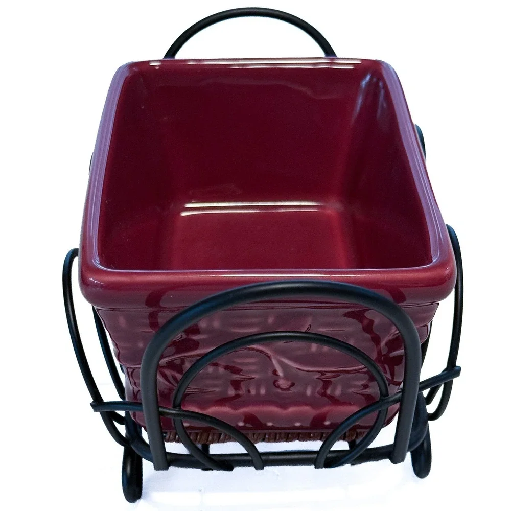 Temp-Tations by Tara Presentable Ovenware Cranberry Red Loaf Pan Wire Tray
